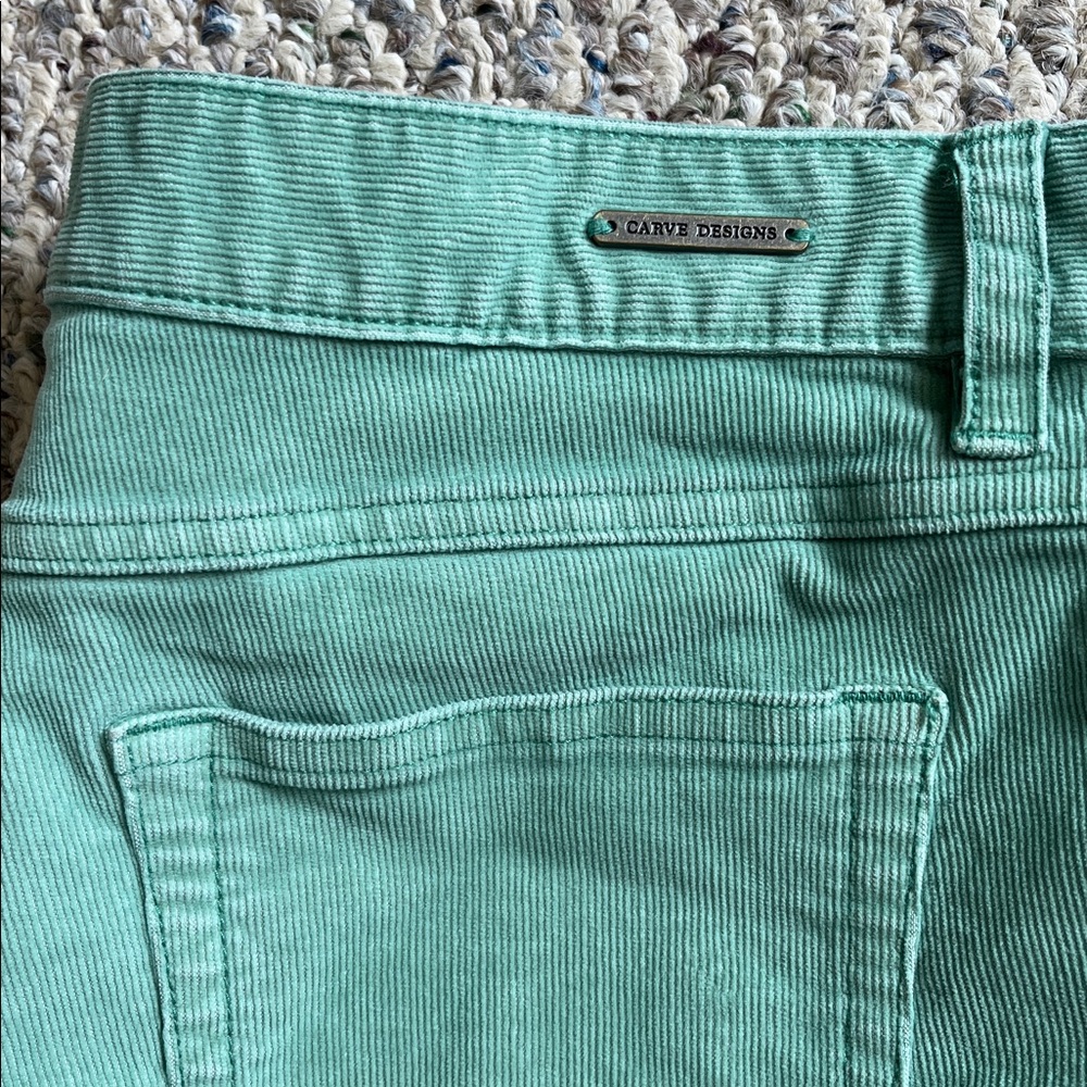 Carve Designs Oahu 4” Green Corduroy Shorts - Sz 8 - Picture 11 of 11